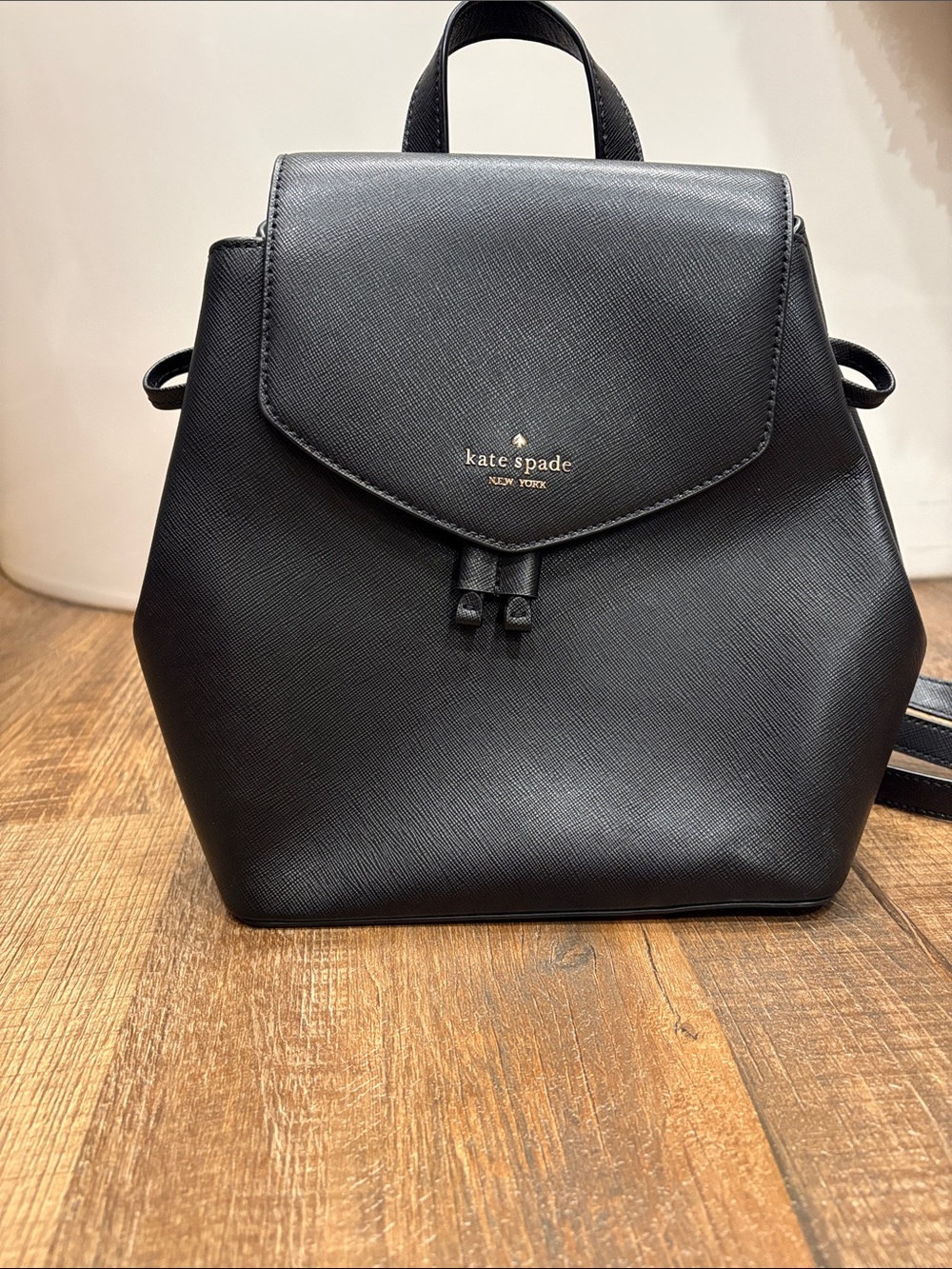 kate spade Black Saffiano Leather Backpack